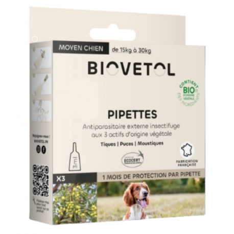 BIOvétol Pipettes Chien Moyen 3