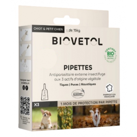 BIOvétol pipettes petit chien / chiot 3