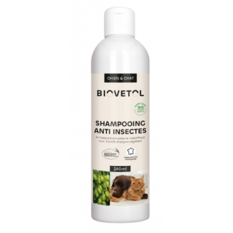 BIOvétol Shampooing Anti Insectes Bio 240 ml