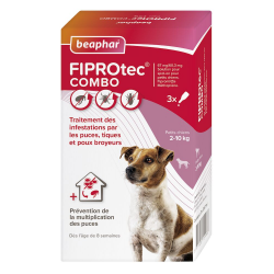 Pipettes Antiparasitaires Fiprotec Combo pour petit chien