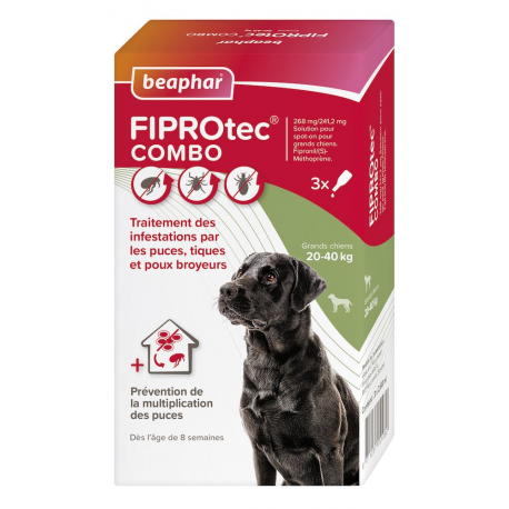 Pipettes Fiprotec Combo Chien x 3