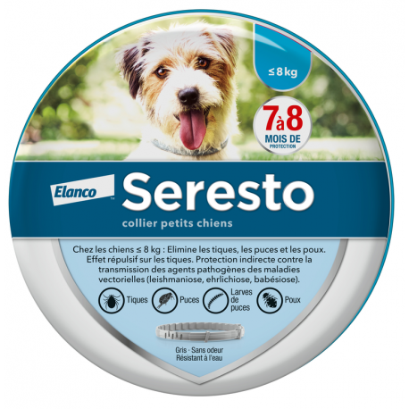 Collier Seresto antiparasitaire chien