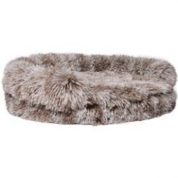 Sofa pour chat poilu bicolor beige 45cm