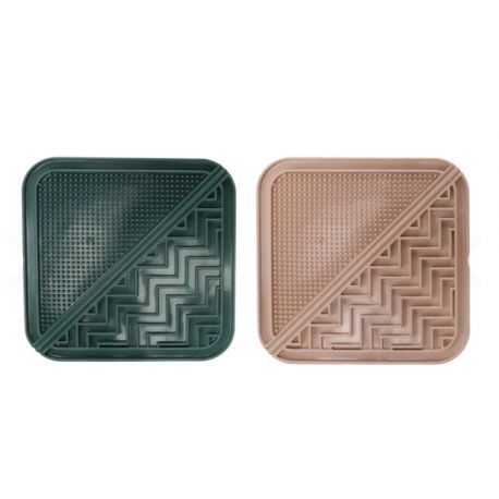 Tapis a lécher vami vert/beige