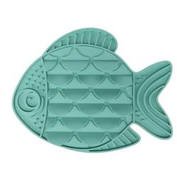 Tapis a lécher nunu poisson turquoise 24x30,5cm