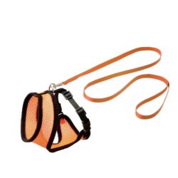 Harnais avec laisse Harms Orange & Noir 32cm