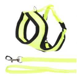 Harnais avec laisse Chaton Harms jaune 28cm 32-41cm
