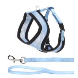 Harnais avec laisse Chaton Harms bleu28cm 32-41cm