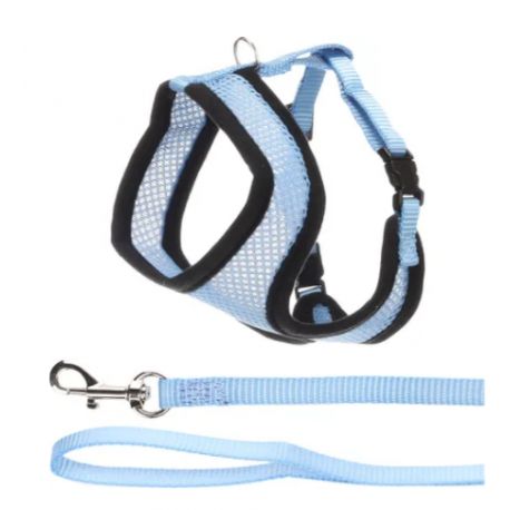 Harnais avec laisse Chaton Harms bleu28cm 32-41cm