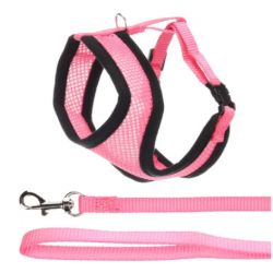 Harnais avec laisse Chaton Harms rouge 28cm 32-41cm