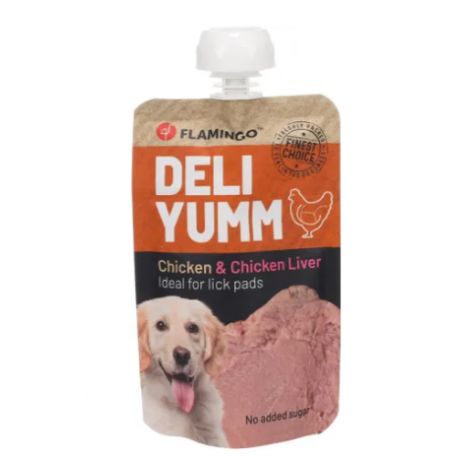 Pâte Deli yumm fresh meat snack poulet et foie de poulet 90G