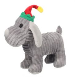 Joeut de noel aviana chien gris 12x25x22CM
