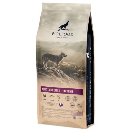 Croquette wolfood pour chien large adult 14kg