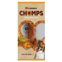 Friandises chomps os avec nœuds avec poulet 1 pc 100-110G