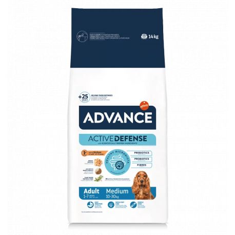 Croquette Advance chien adulte poulet medium 14kg