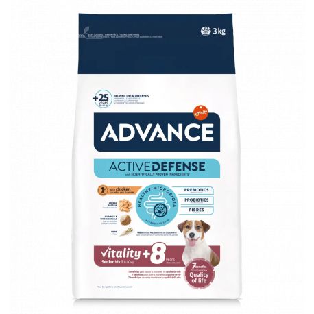 Croquette Advance Chien Mini + de 8 ans poulet 3kg