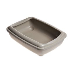 Bac a litiére ouvert avec rebord 50 cm Taupe