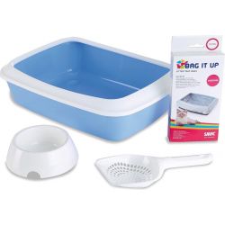 Bac a litiére Savic Iriz Starter Kit Bleu