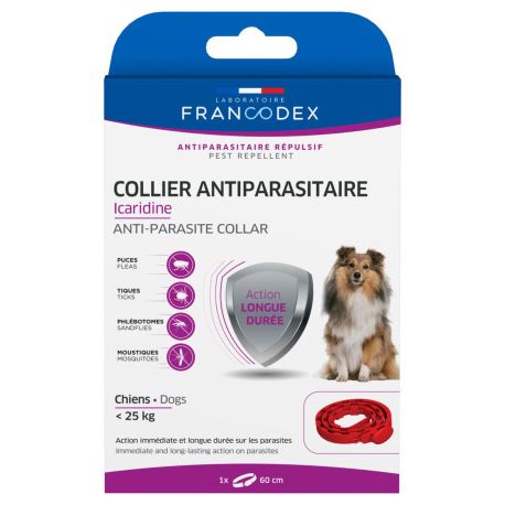 Collier anti-parasitaire Icaridine Chien Rouge