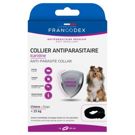 Collier anti-parasitaire Icaridine Chien Noir