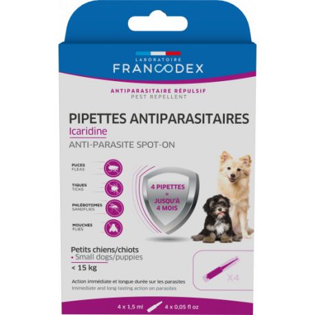 Pipette anti-parasitaire Icaridine Pour Chiot