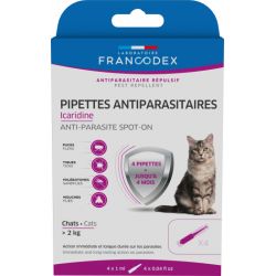 Pipette anti-parasitaire Icaridine Pour Chat