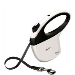 Flexi one pour tous, S–L: 5 m, blanc/noir