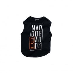 T Shirt pour chien Mad Dog Noir