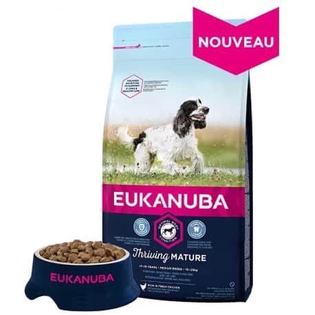 Croquettes pour chien petites et moyennes races senior Eukanuba