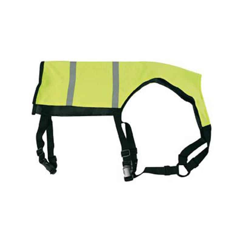 Flamingo gilet de sécurité chien S 34cm jaune fluo