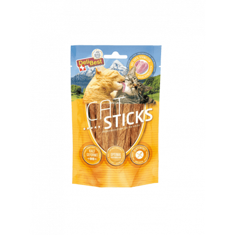 Friandise pour chat 85% poulet stick Delibest