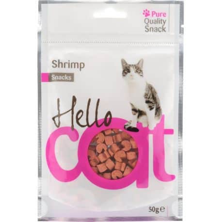 Friandises pour chats Snacks Crevettes 50 Gr Hellocat