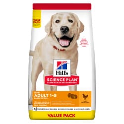 Croquettes grand chien Hill's Science-Plan Maxi Light, 18Kg