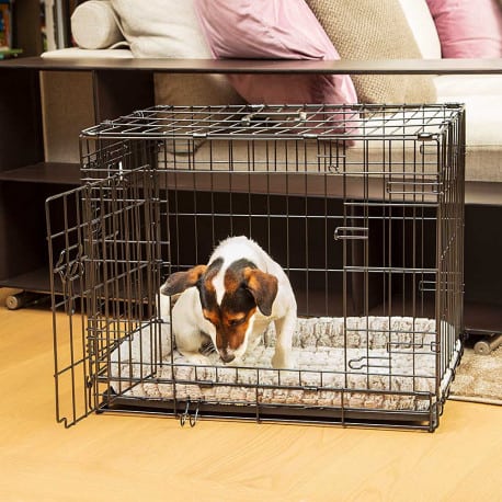 Cage de transport pour chien en métal noir Dog Inn