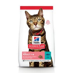 Croquettes pour chat  en surpoids Hill's Science Plan Light au thon 1,5Kg