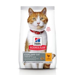 Croquettes pour chat stérilisé Hill's Science Plan Young Sterilised au poulet