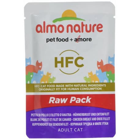 Pâté blanc de poulet et filet de canard pour chat Classic Almo Nature