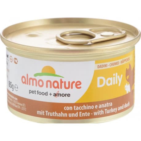 Pâté à la dinde et canard pour chat Daily Bouchées Almo Nature 85 grs