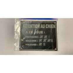 Plaque signalétique en aluminium "A ce jour ..."