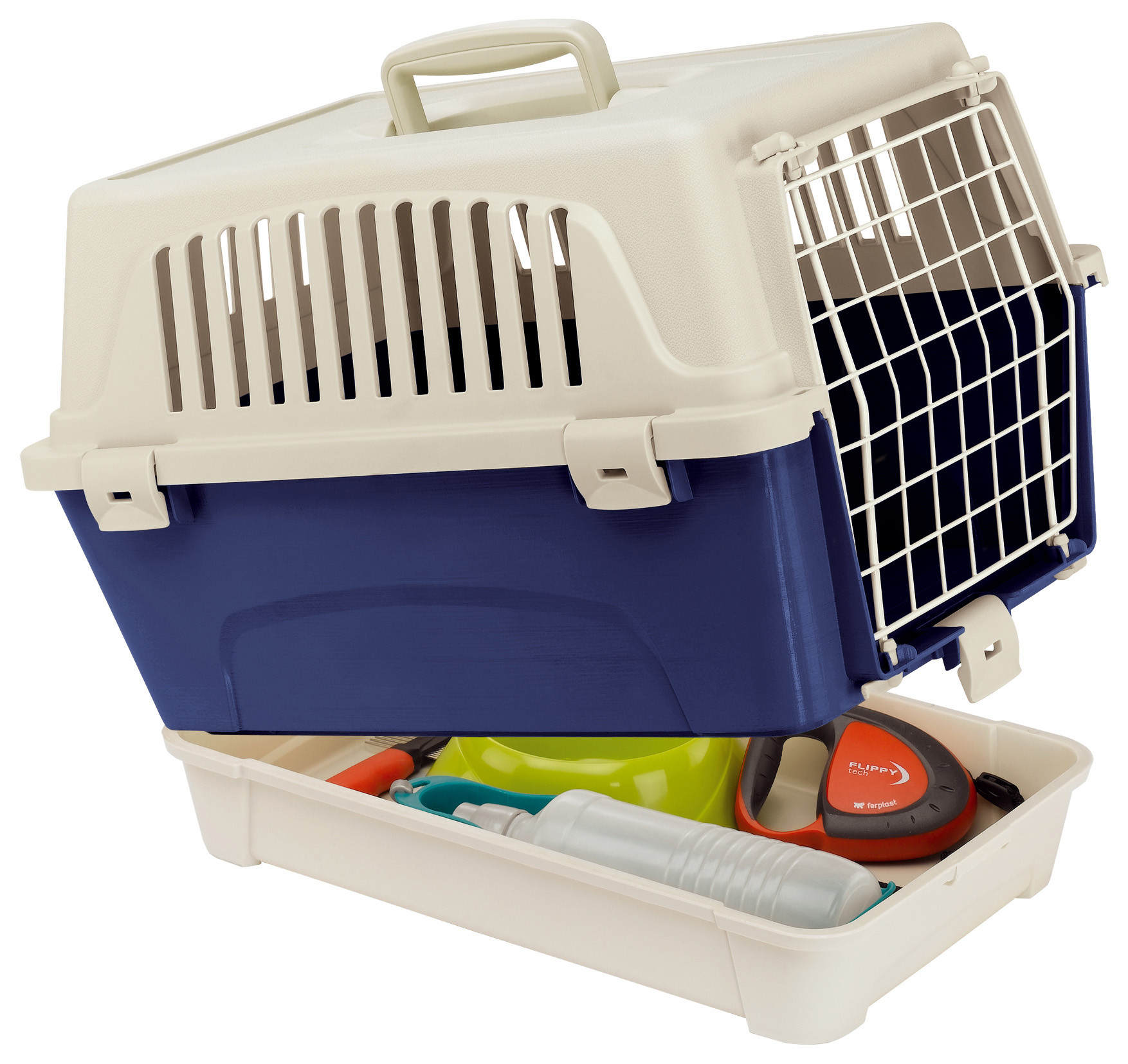 Cage De Transport Avec Bac À Litière Pour Chat Animallparadise à Prix  Carrefour