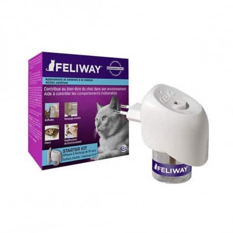 Feliway Help! Kit de Démarrage pour Chat | Vaporisateur pour Prise &  Cartouche | Phéromones pour Réduction du Stress à Court Terme | En Vacances