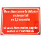 Plaque Mon chien couvre la distance noire