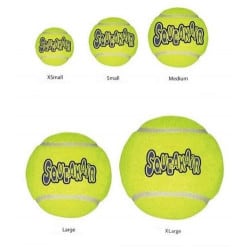 Jouet Kong balle tennis squeakair pour chien