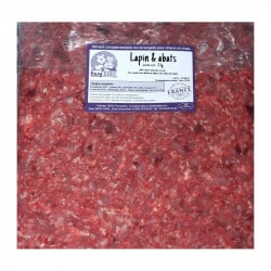 BARF Haché Lapin & Abats 2 Kg