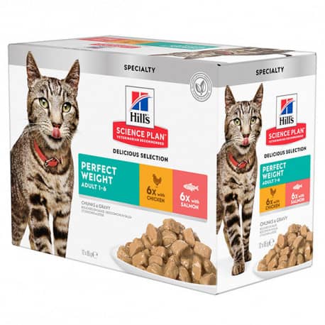 Pâtée pour chat Hill's Multipack perfect weight 12 x 85