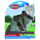 Harnais + laisse pour chat en nylon, taille 27/46cm