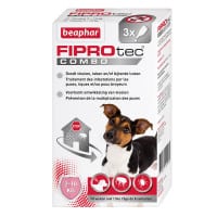 3 Pipettes Antiparasitaires Fiprotec Combo pour chien Chien