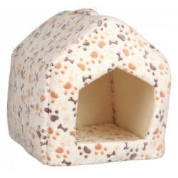 Niche - abri douillet pour chiens et chats Lingo beige et blanc