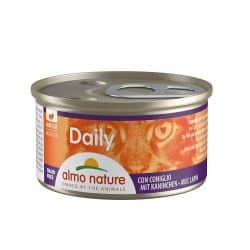 Boîte pour chat Almo daily mousse au lapin 85gr