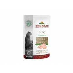 Sachet de pâtée pour chat Almo classic raw pack Filet de poulet avec jambon